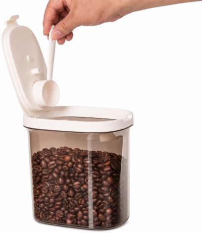 Airtight Coffee Canister 60oz with Magnetic Scoop, BPA Free