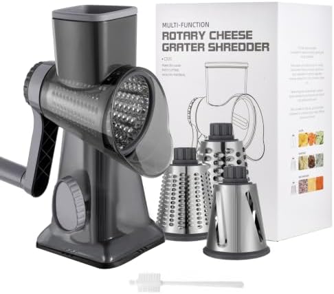 Cheese Grater Hand Crank Rotary Vegetables Shredder with Handle