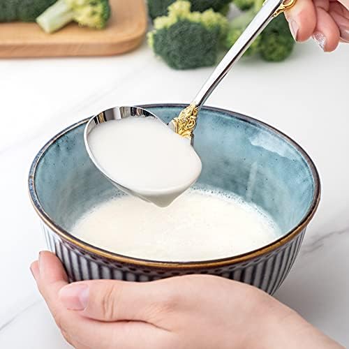 KEAWELL Luxury 2-Piece Gold Accent Gravy Ladle Set (2)