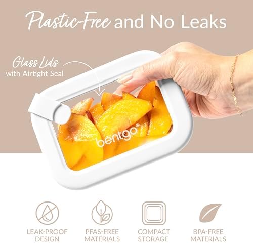 Bentgo Signature Glass Food Storage Containers with Lids, 8 Piece Set