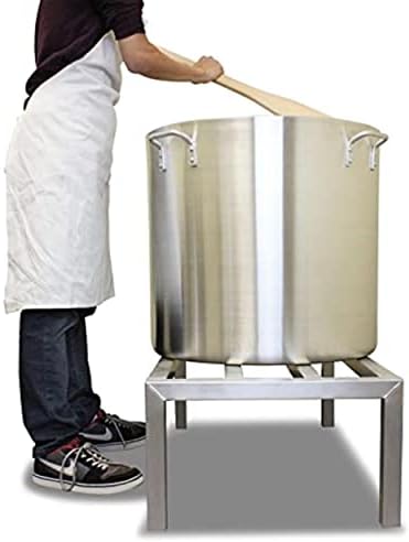 TrueCraftware- 160 qt. Aluminum Stock Pot with Quad Handles 6mm Thickness- Multipurpose Pot Cookware Large Stockpot Stew For Cooking Simmering Soup Seafood Stock Home Kitchen Restaurant