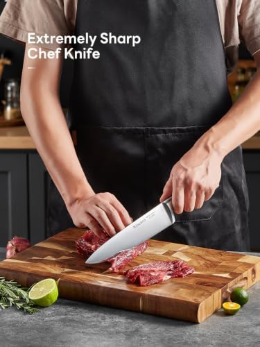 Knife Set 7 Piece German Steel Kitchen Knife Block Set