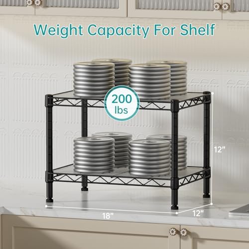 SINGAYE Small Shelves Kitchen Storage Shelf Wire Shelving Metal Adjustable