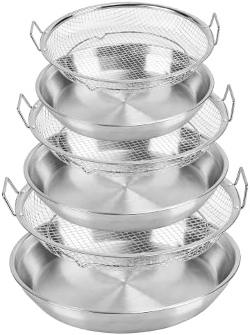 Oil Filter Trays, 8.66’’ 9.45’’ 10.23’’ Stainless Steel Air Fryer Mesh Pan