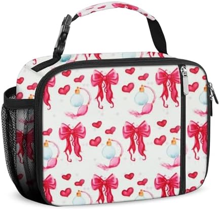 esouler Lunch Box Kids Insulated Lunch Bag for Boys & Girls Durable Children Lunchbox for School with Water Bottle Holder-Bowknot