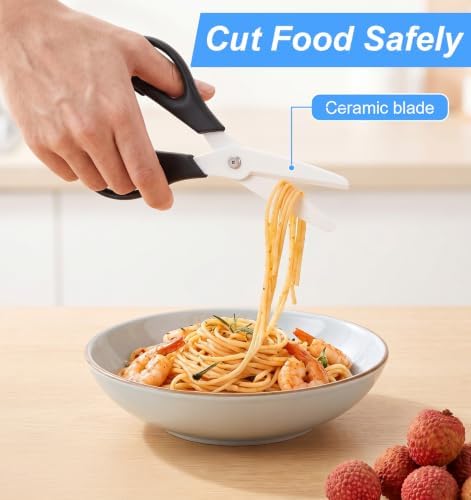 1 Pcs Ceramic Scissors, 8 Inch Ceramic Blade Kitchen Scissors All Purpose