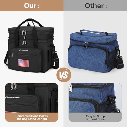 Maelstrom 23L Insulated Lunch Box, Expandable Double Deck Cooler Bag