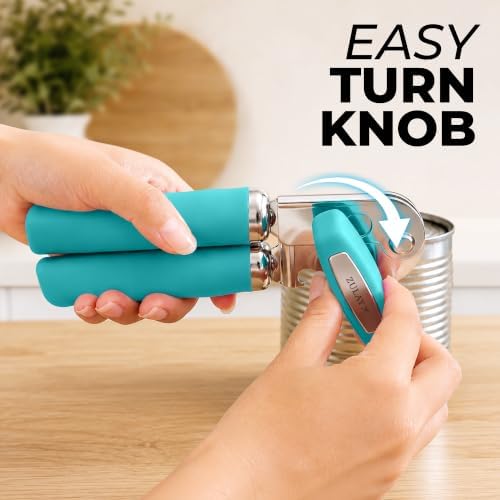 Zulay Kitchen Stainless Steel Swing Open Manual Can Opener Comfortable Grip