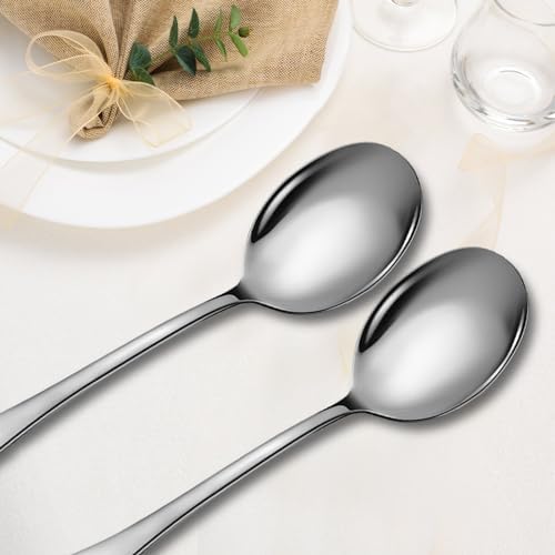 4 PCS Serving Spoons Set, 10-Inch, Includes 4 Large Spoons