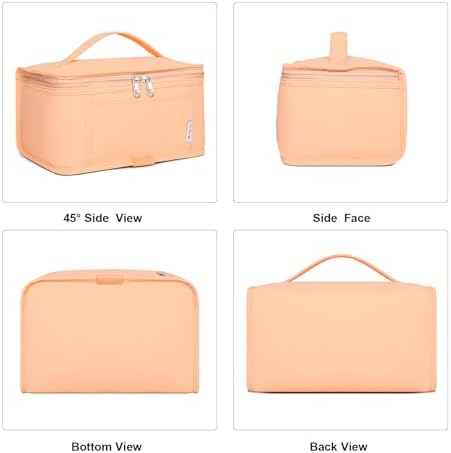 NOL Small Lunch Bag Mini Lunch Box Insulated Lunch Bag for Men/Women Leakproof Cooler Tote Bag Lightweight Nylon Waterproof Lunch Box For Work, Orange-1