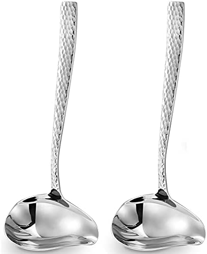 KEAWELL Louis Hammered 2-Piece 7.4-Inch 18/10 Sauce Ladle Set (2)