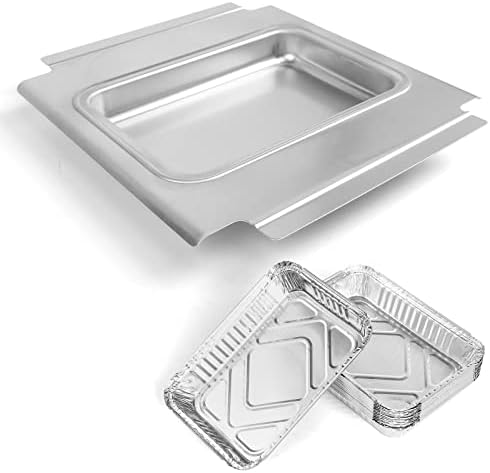 Uniflasy 80580 Catch Pan for Weber Q200 Q300 Q220 Q240 Q2000 Q2200 Q320 Grill, Drip Tray for Weber Q200/Q300 Series Grill with 6415 Aluminum Liner Replacement, 15 Pack