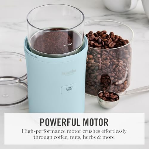 Martha Stewart Electric Coffee & Spice Grinder with Dual Bowls, Sky Blue