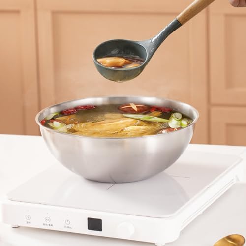 Stainless Steel Salad Bowls Set of 2 Mixing Bowl with Measurement Markings Snacks Bowls, Small 0.74 Quart Serving Bowls for Mixing, Cooking, Baking, Prepping and Home Kitchen Food Storage Bowls
