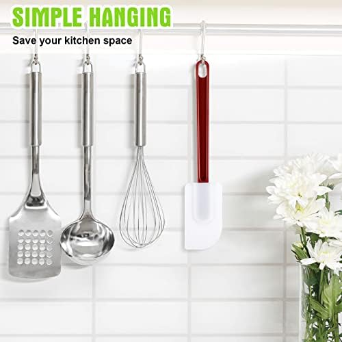 Meekoo 5 Pcs 10 Inch Rubber Spatula High Heat Resistant Silicone Spatula