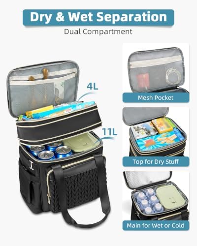 Lunch Box for Women Double Deck Large Lunch Bag Women Tote Lunch Bag