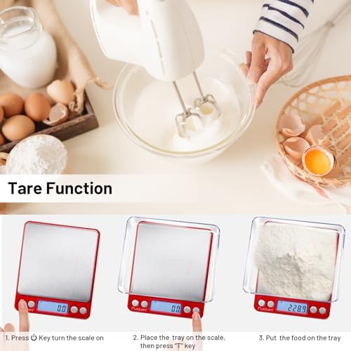 Fuzion Small Gram Scale 3000g, Digital Kitchen Food Scale, Gram and Ounce