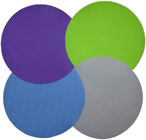 4 Pack Rubber Jar Opener Grippers, 4.9 Inch Round Bottle Opener, Jar Opener for Seniors with Arthritis (Blue,Grey,Green,Purple)