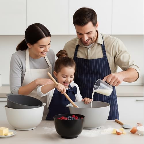 BoxedHome Classic Mixing Bowl Set of 4, BPA Free Plastic