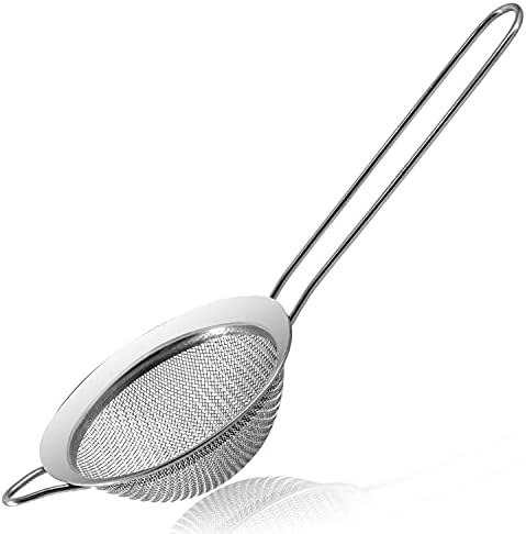 Anaeat Fine Mesh Strainers - Premium Stainless Steel Colander Sieve Sifters, with Durable Mesh and Sturdy Handle, Excellent for Sifting Dry ingredients, Flour, Pastas, Rice, Tea (2.8"）
