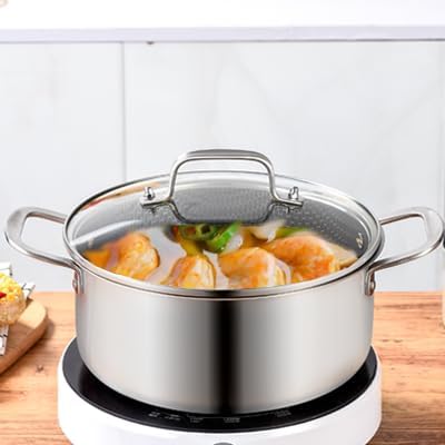 LOLYKITCH 5-Quart Stock Pot with Lid | Hybrid Nonstick