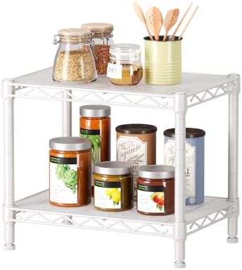 SINGAYE Small Shelves Kitchen Storage Shelf Wire Shelving Metal Adjustable