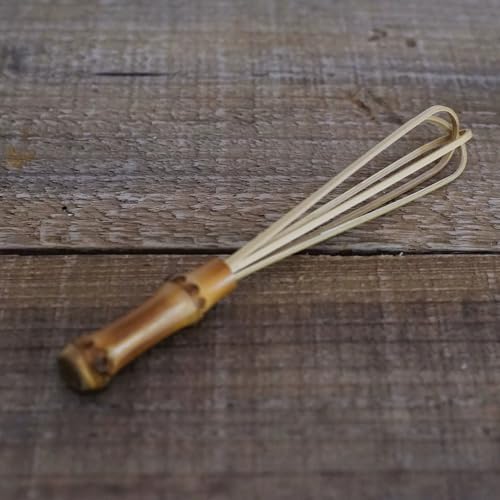 Handmade Bamboo Whisk, 5.7 Inch Mini Wooden Whisk for Cooking