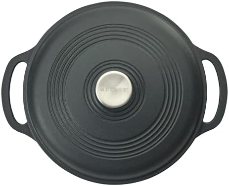 Mercer Culinary Enameled Cast Iron Round Dutch Oven, 6 qt., Matte Black