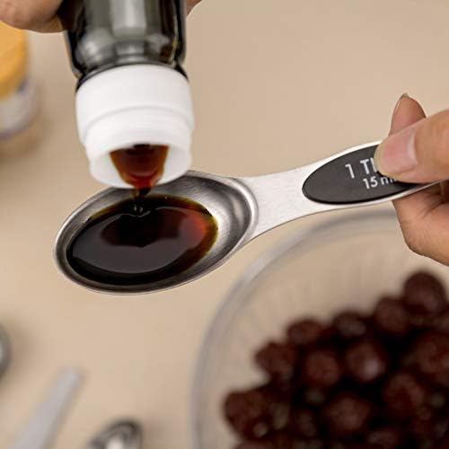 EDELIN Measuring Cups and Magnetic Measuring Spoons Set, Black