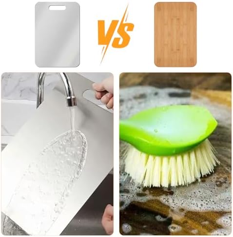Titanium Stainless Steel Cutting Boards for Kitchen, 13.4 * 9 inch