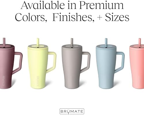 BrüMate Era 40 oz Tumbler with Handle and Straw | 100% Leakproof Insulated Water Bottle Tumbler with Lid and Flexible SoftSip Straw | Made of Stainless Steel | Cup Holder Friendly | 40oz (Rose Taupe)