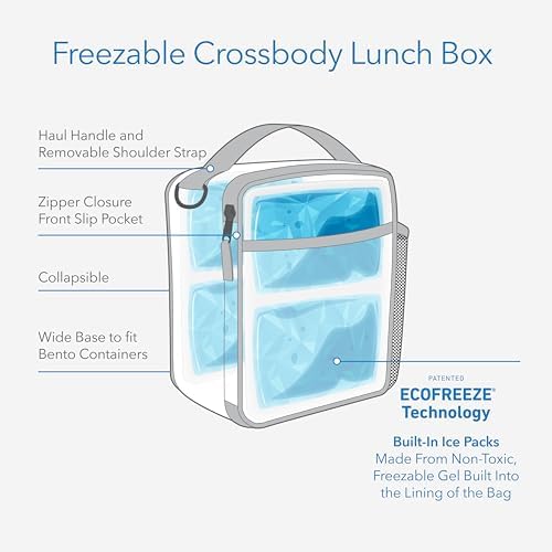 PackIt Freezable Crossbody Lunch Box, Lavender