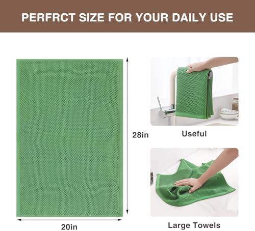 Homaxy 100% Cotton Oversized Waffle Weave Kitchen Towels 4-Pack