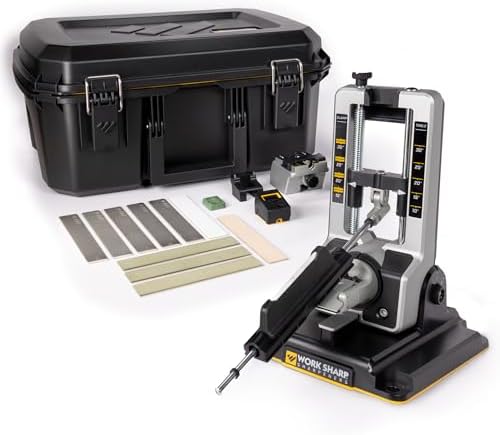 Work Sharp Professional Precision Adjust Elite Knife Sharpener Kit - Complete Sharpening System for Kitchen, Pocket & Hunting Knives - Premium Angle-Guided Sharpening