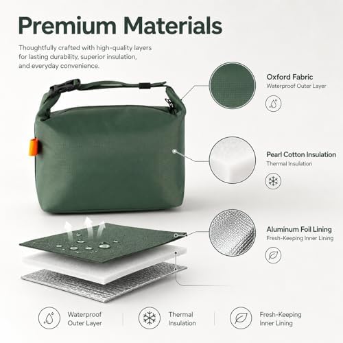 Insulated Lunch Bag For Women,Reusable Lunch Box Tote Bags