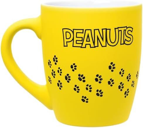 Silver Buffalo Peanuts Snoopy Paw Print Trail, Ceramic Mug, 25oz