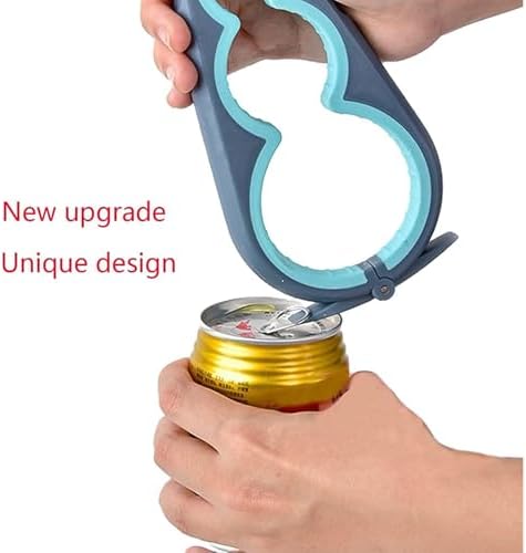 Bottle Opener for Arthritic Hand,Jar Opener for Old People, Children, Women, Those with Weak Hands,Multifunctional Kitchen Gadgets (04-Blue)