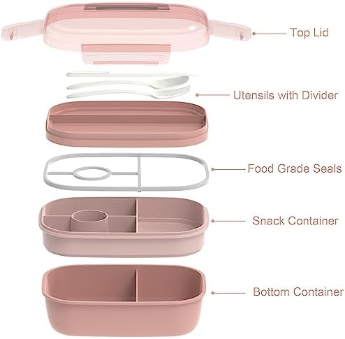 JBGOYON Leakproof Bento Box & Insulated Lunch Bag Set for School and Work