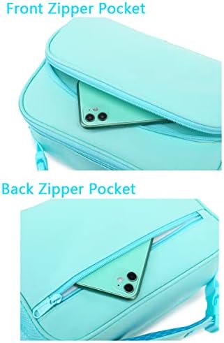 FlowFly Kids Lunch box Insulated Soft Bag Mini Cooler Back to School Thermal Meal Tote Kit for Girls, Boys,light blue