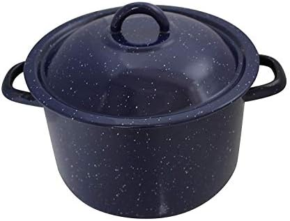 IMUSA USA Speckled Enamel Stock Pot 7.75-Quart, Blue