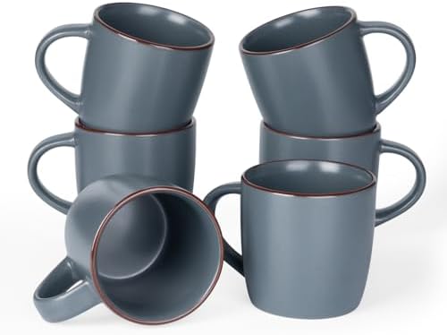 famiware Mercury Coffee Mugs 13 oz, Coffee Mugs Set of 6 with Handle