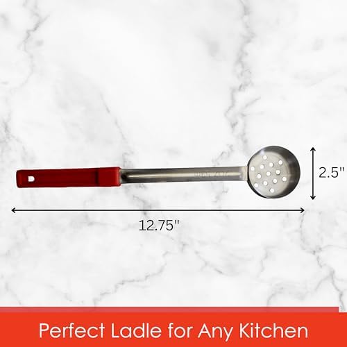 2 oz Slotted Stainless Steel Portion Control Ladle Spoodle - [Pack of 2]