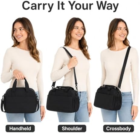 CAMTOP Lunch Box for Women Men Insulated Lunch Bag Lunch Tote Bag Leakproof Thermal Cooler Large Capacity for Travel Work School Picnic (Black, Medium)