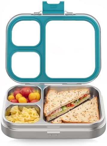 HOMEKOL Stainless Steel Bento Lunch Box, Blue, 3.3Cups