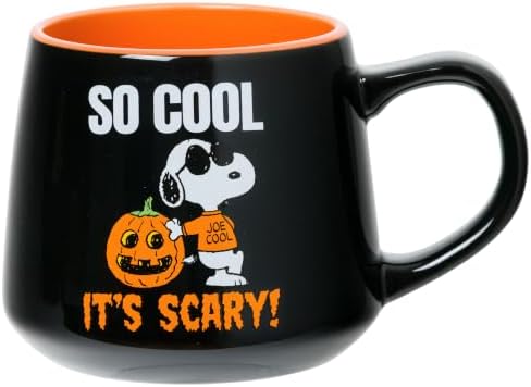 Silver Buffalo Peanuts Snoopy Scary Cool, Pottery Mug, 18oz