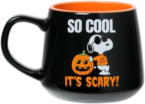 Silver Buffalo Peanuts Snoopy Scary Cool, Pottery Mug, 18oz