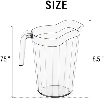 DecorRack 10 Pack 75 oz Polycarbonate Pitchers, Beverage Dispenser