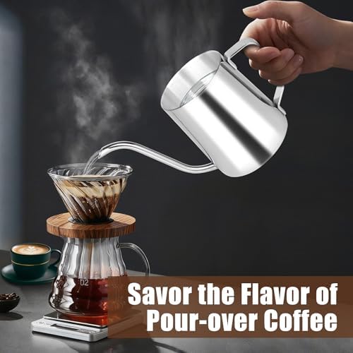 Pour Over Coffee Kettle,Gooseneck Camping Coffee Maker Pot,Small,304,12oz