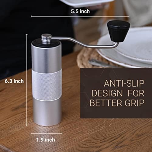 Manual Coffee Grinder, Adjustable Conical Burr, Espresso - Alpaca Ventures