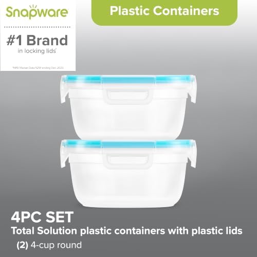 Snapware Plastic Total Solution 2-Pack (4 Cup) Food Storage Containers